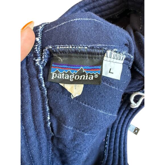 Patagonia Thermal Pants Men's Navy Pull On Stretch Base Layer Warm Cozy Large - Picture 2 of 13